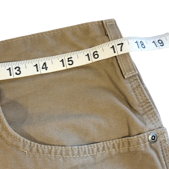 Carhartt Dark Khaki Heavy 100% Cotton Work Jobcore Summer Shorts 14 - Picture 14 of 16